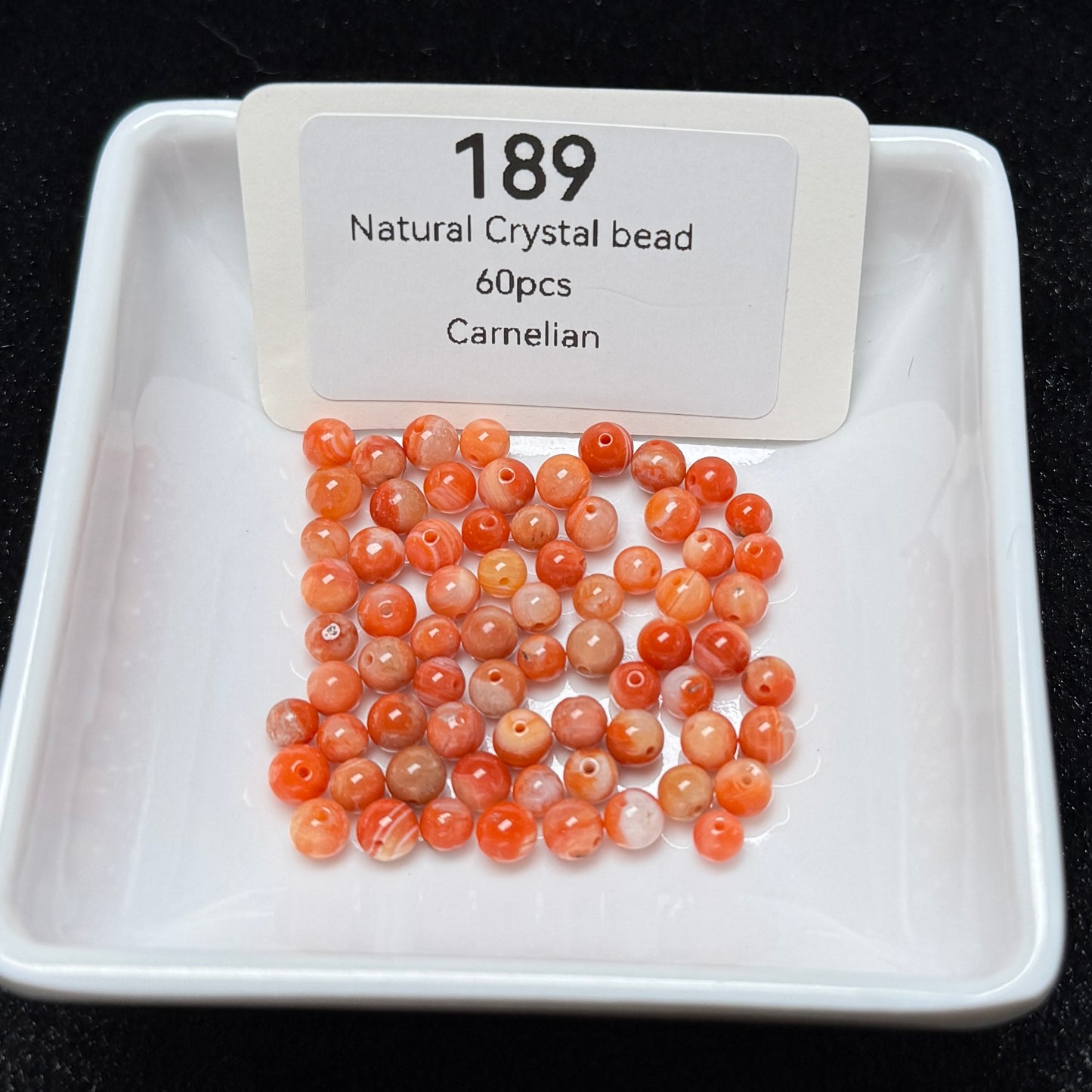 189 Carnelian
Natural Crystal bead
60pcs