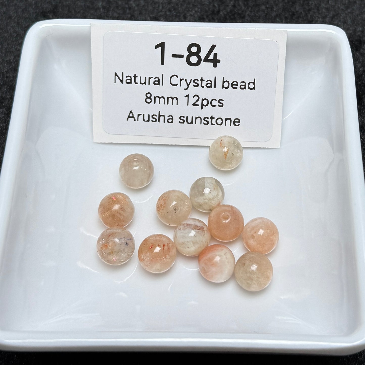 1-84
Natural Crystal bead
8mm 12pcs Arusha sunstone