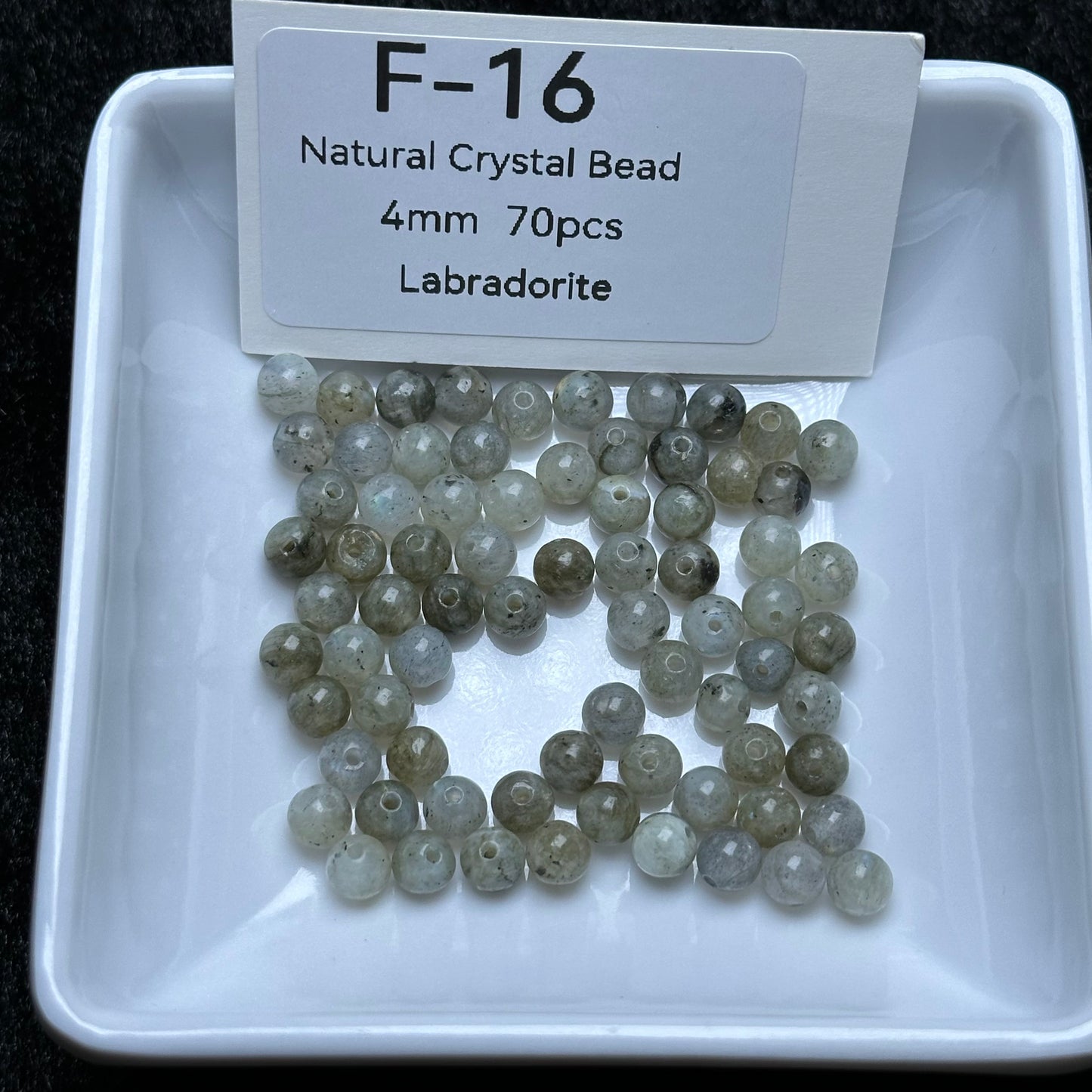 F-16 Labradorite
Natural Crystal Bead
4mm 70pcs