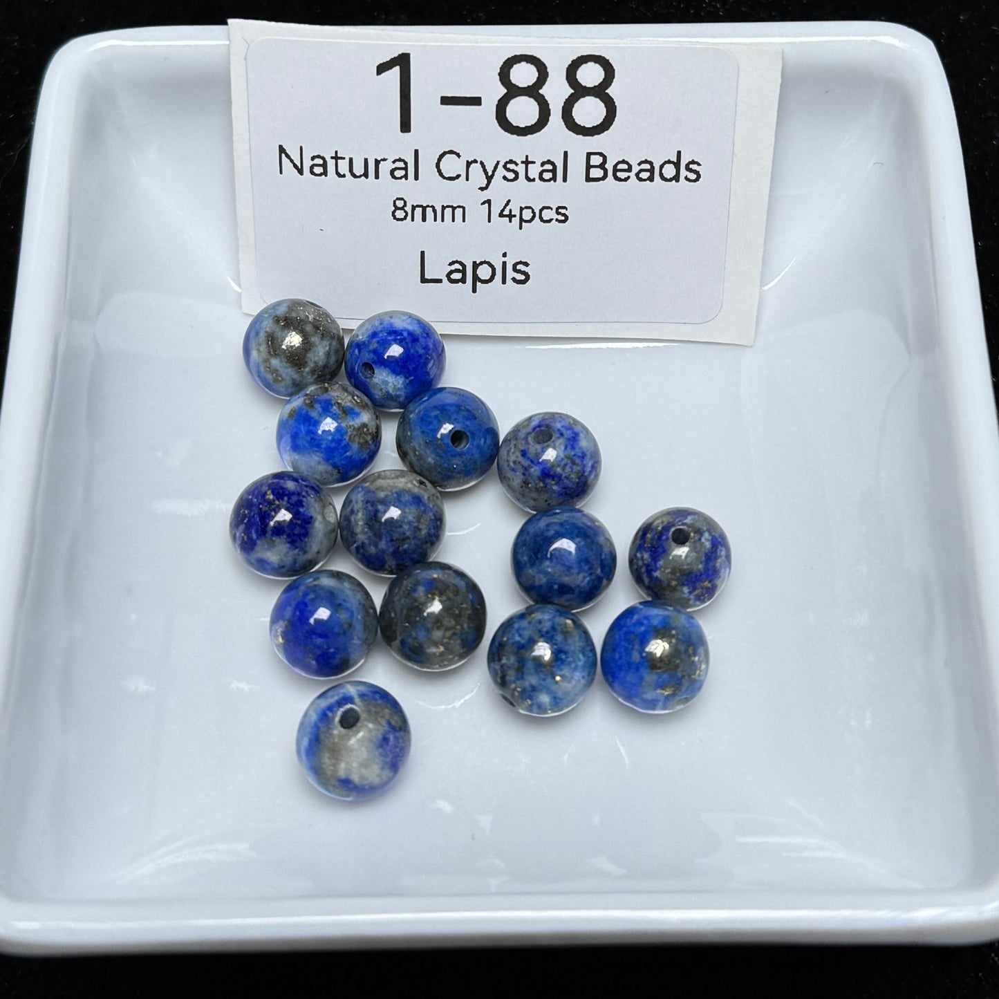 1-88 Lapis
Natural Crystal Beads
8mm 14pcs