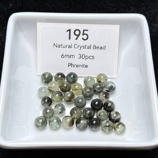 195 Phrenite
Natural Crystal Bead
6mm 30pcs