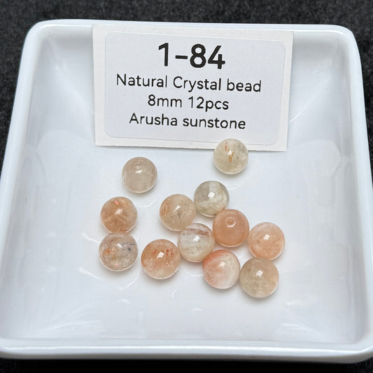 1-84
Natural Crystal bead
8mm 12pcs Arusha sunstone
