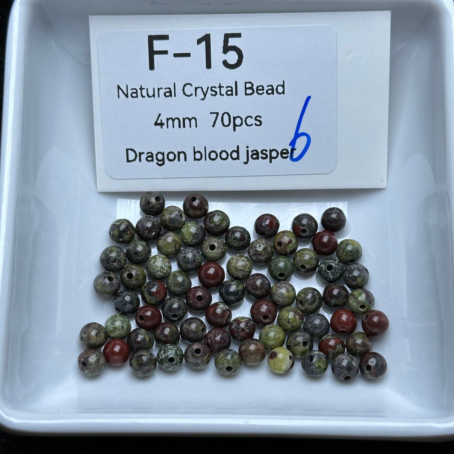 F-15 Dragon blood jasper
Natural Crystal Bead
4mm 70pcs