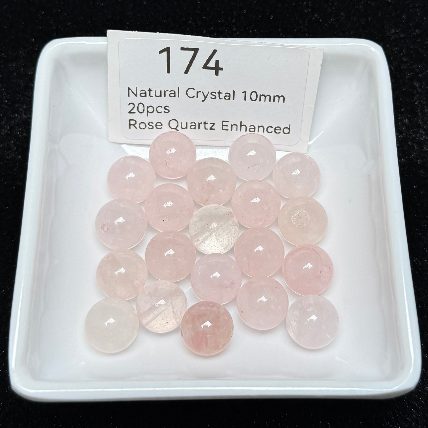 174 Rose Quartz(enhanced) 10mm 20pcs